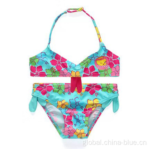 Elastan Slings Girls Bikini Girl's cute print swim bikini Supplier